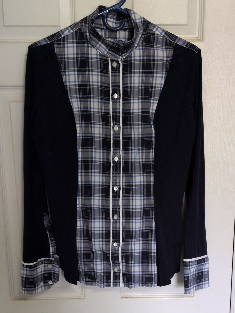 Le Fash Show Shirt In Navy Plaid
